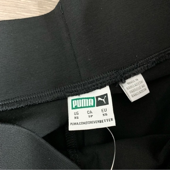 Puma Classics Biker Shorts 7" White Stripe Black High Rise Waisted Size XS - Picture 8 of 11